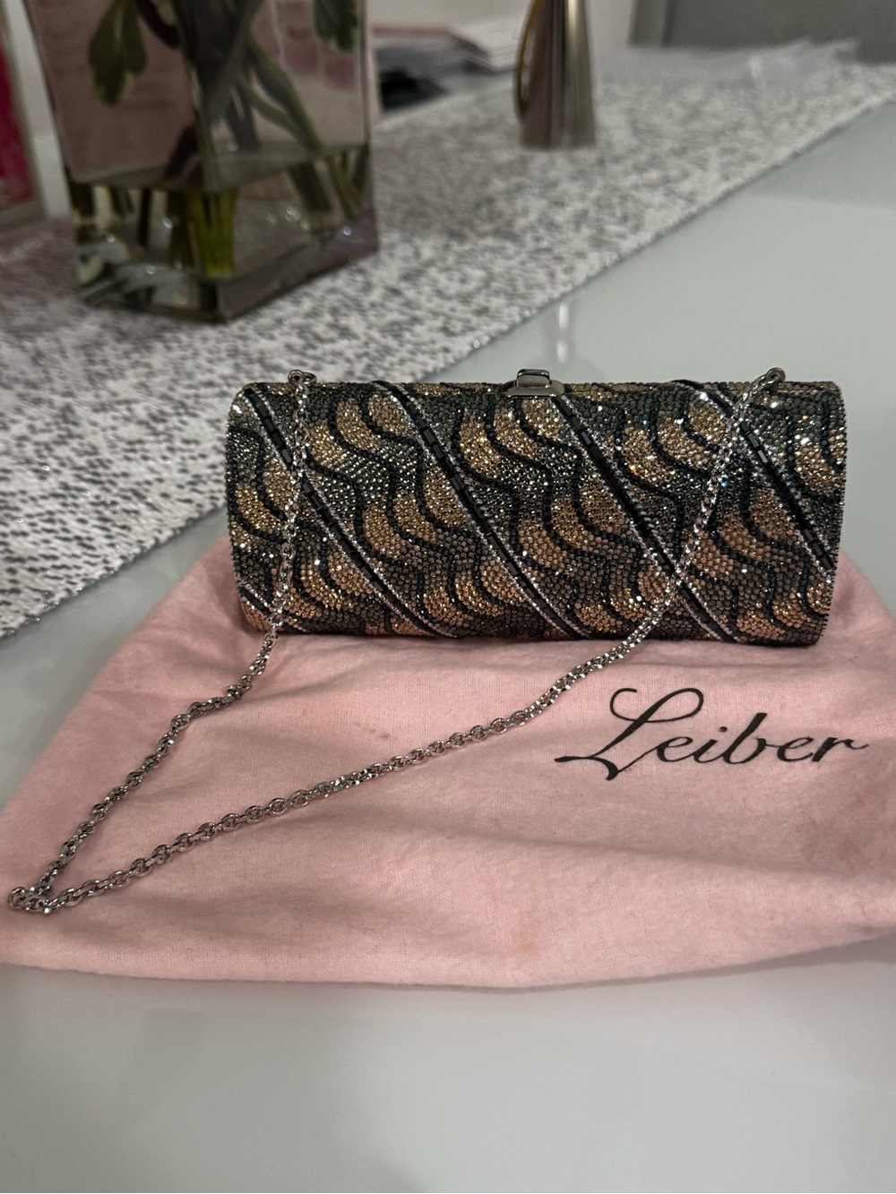 Judith Lieber Minaudière clutch handbag